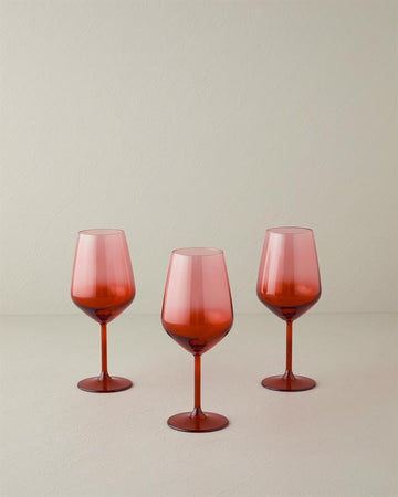 Christmas Glass 3-Piece Glass 490 ml Red