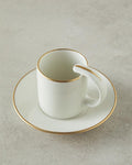 Classy Porcelain Coffee Cup Set 12 Pieces 6 Seater Gold