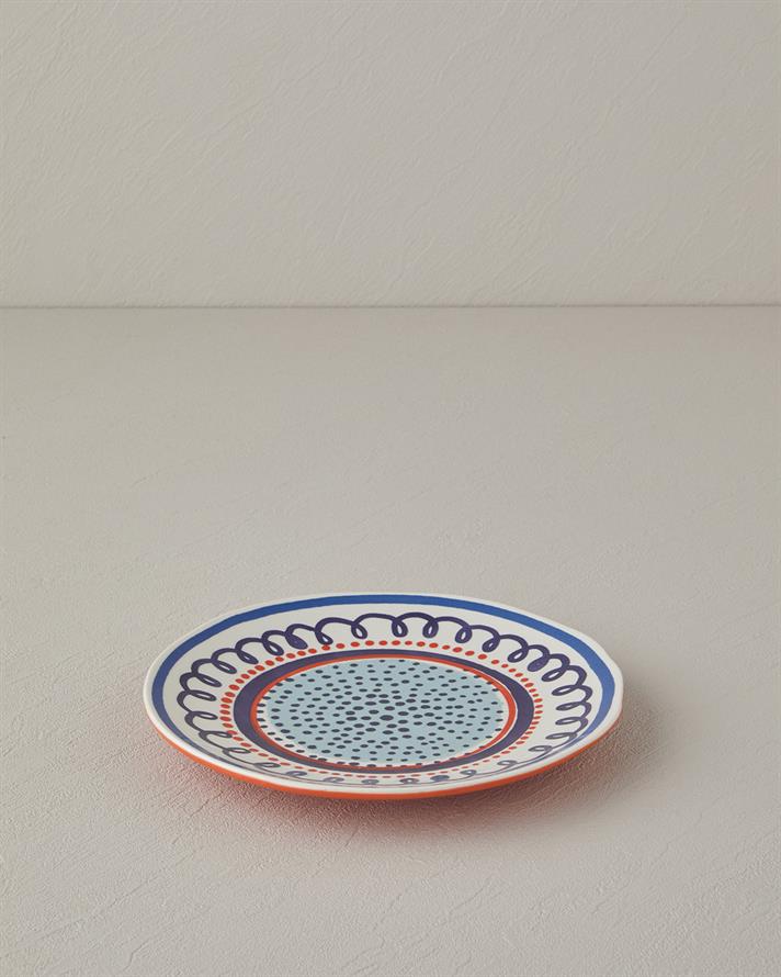 Arzu Sabancı Depth Stoneware Cake Plate 20 cm Blue-Navy