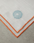 Arzu Sabancı Splash Polyester 2-Piece Guest Napkin 40x40 Cream-Orange