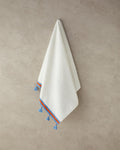 Colory Tuft Cotton Tassel Face Towel 50x80 cm Ecru