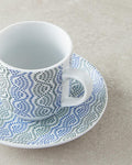 Conner Porcelain Coffee Cup Set 4 Pieces 2 Seater Blue-Green