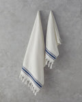 Cool Stripe Cotton Striped Bath Towel Set Ecr-Beige