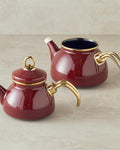 Copenhagen Enamel Mini Teapot Burgundy