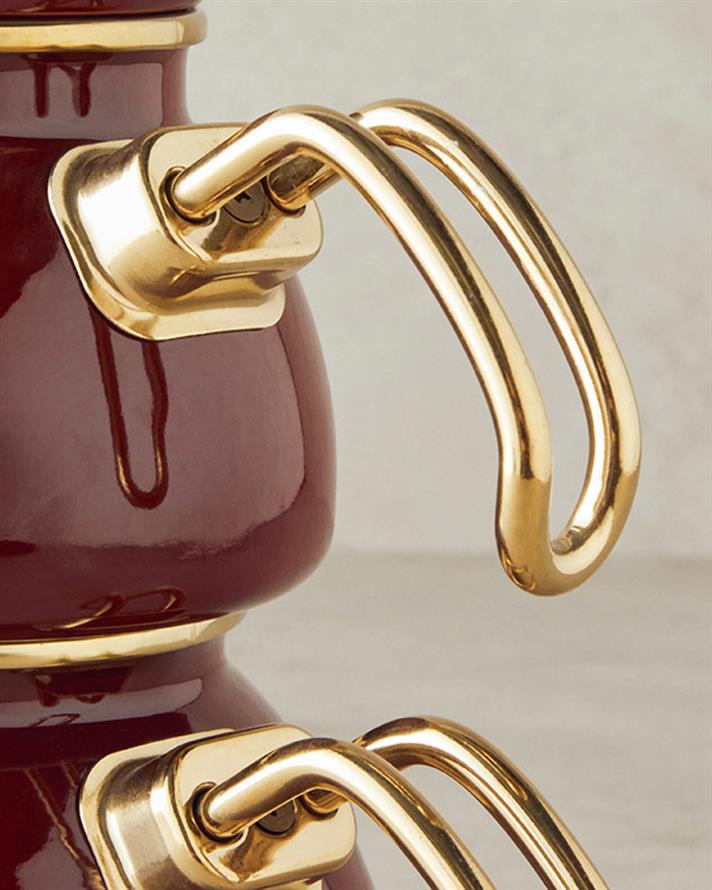 Copenhagen Enamel Mini Teapot Burgundy