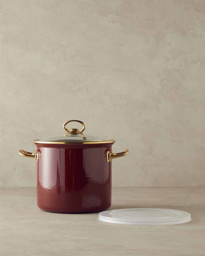 Copenhagen Enameled Yogurt Brewing Pot Bordeaux