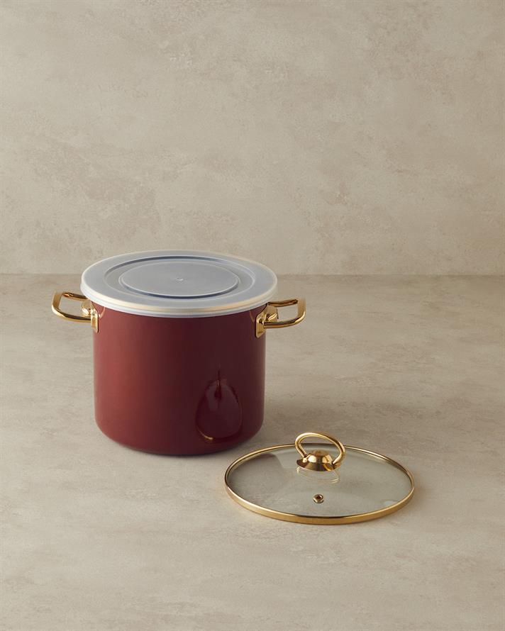 Copenhagen Enameled Yogurt Brewing Pot Bordeaux