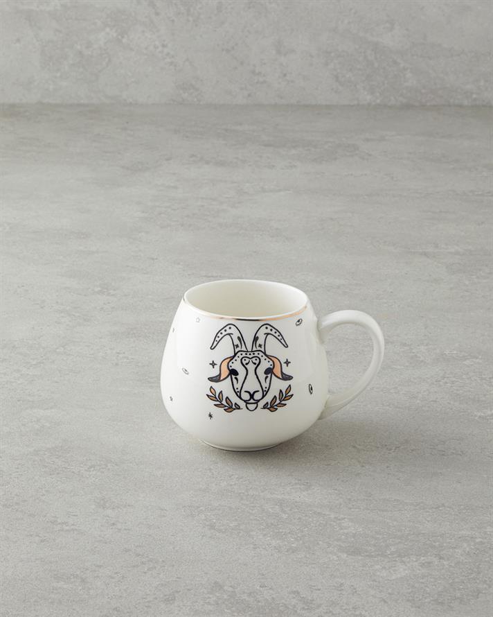 Copricornus New Bone China Mug 325 ml Black-White-Gold