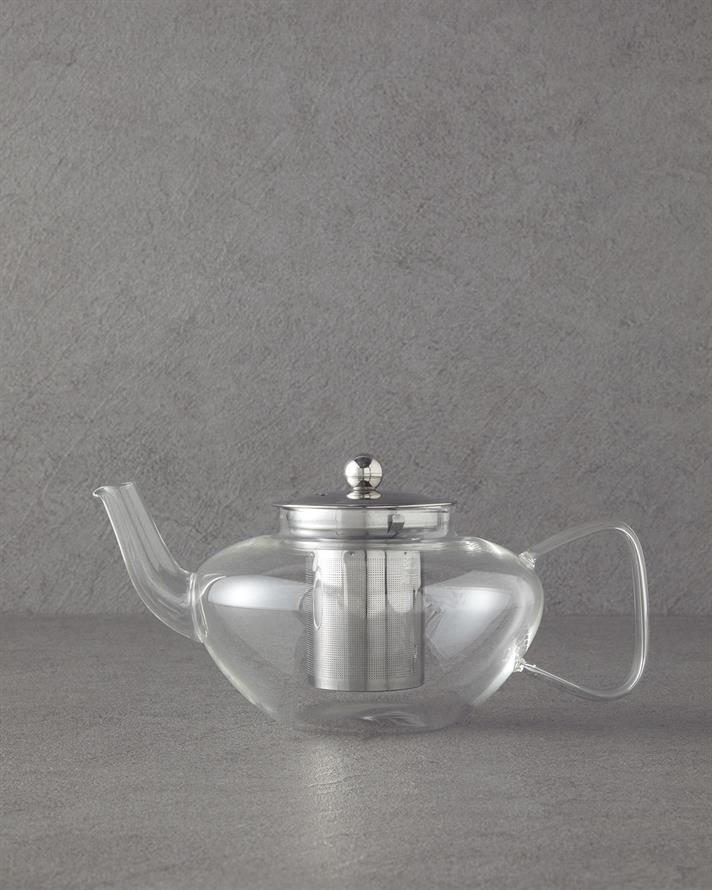 Corrıne Borosilicate Strain Teapot 700 ml Transparent