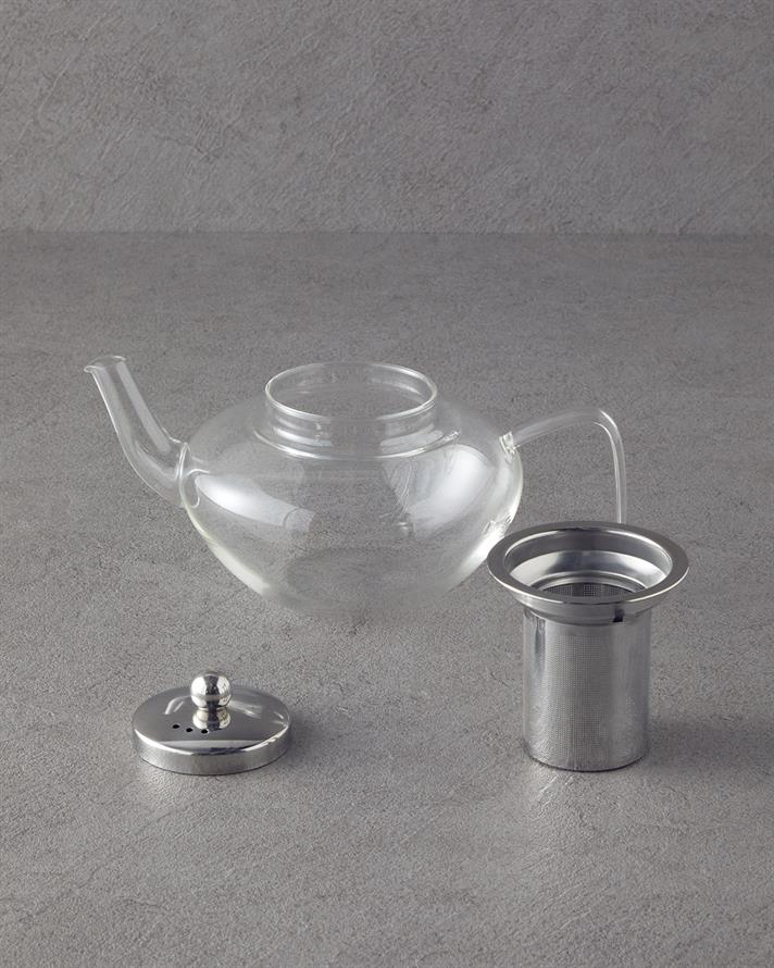 Corrıne Borosilicate Strain Teapot 700 ml Transparent