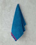 Crispy Colorful Cotton Face Towel 50x80 cm Blue