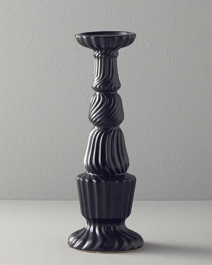 Crown Ceramic Candle Holder Anthracite