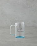 Cup of Happiness Glass Mug 270 ml Blue