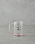 Cup Of Love Glass Mug 270 ml Red