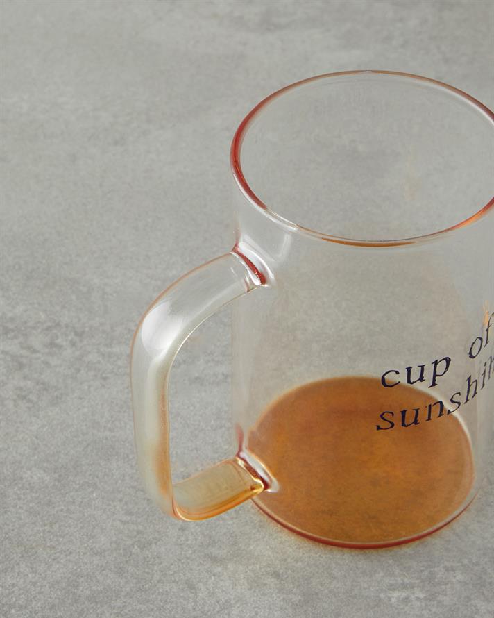 Cup of Sunshine Glass Mug 270 ml Yellow