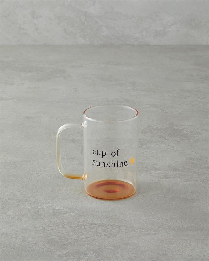 Cup of Sunshine Glass Mug 270 ml Yellow