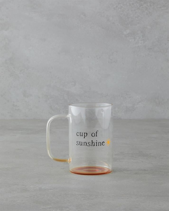 Cup of Sunshine Glass Mug 270 ml Yellow