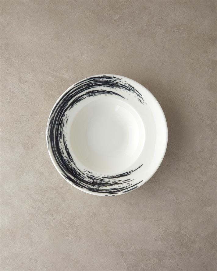 Cycle Porcelain Serving Plate Black