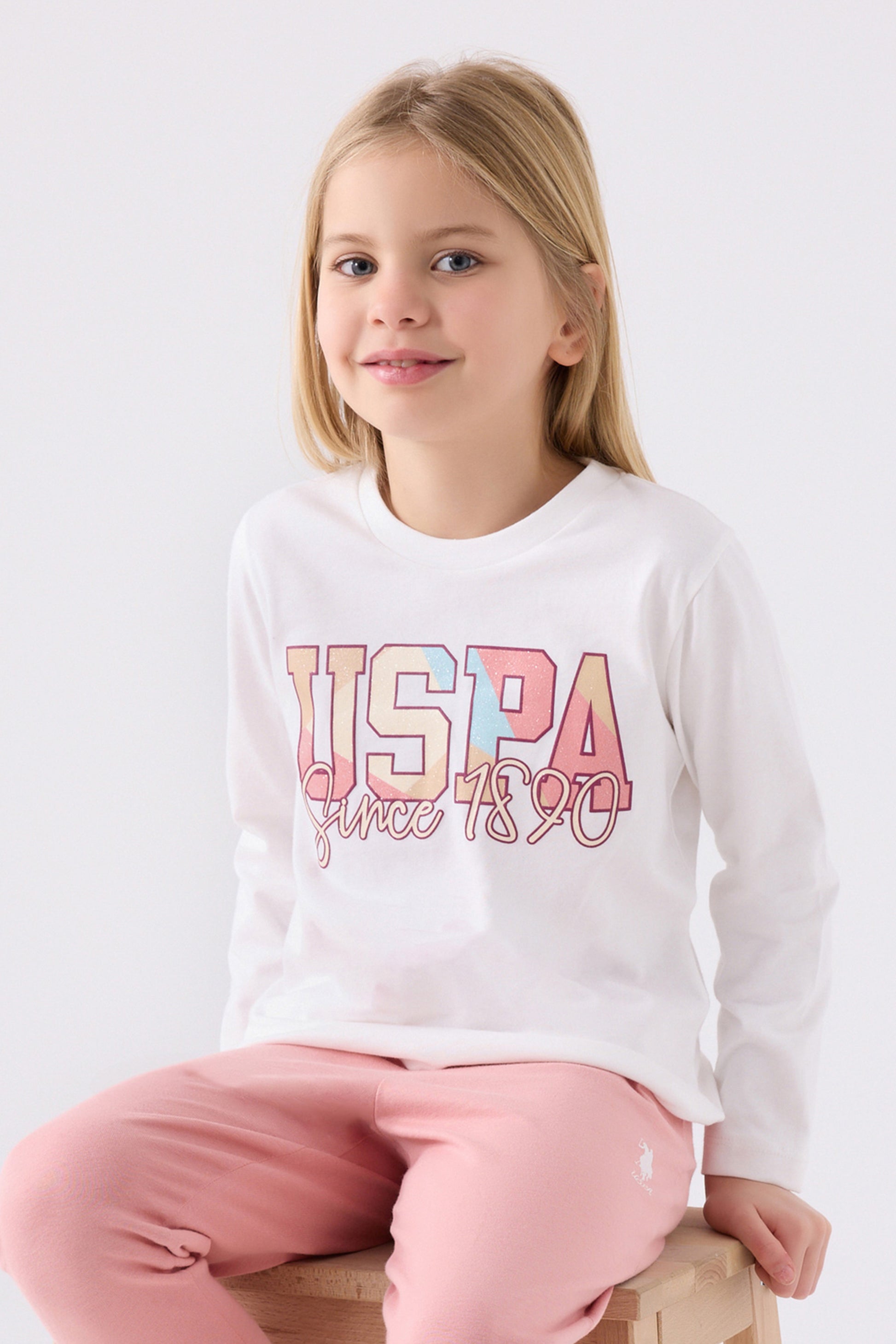Girls' Cream Pajamas Set