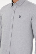 Men's Grey Long Sleeve Shirt