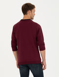 Burgundy Regular Fit Crew Neck Sweatshirt