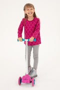 Girls' Grey Melange Leggings