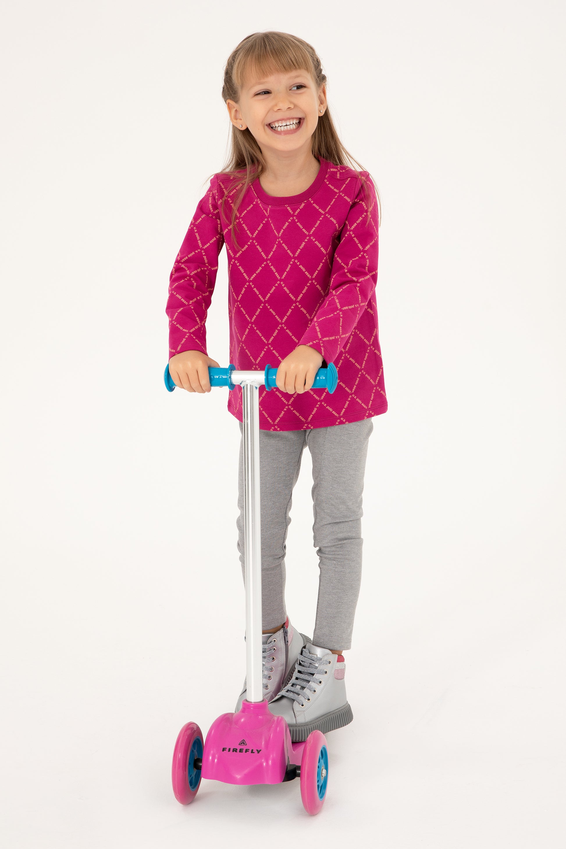 Girls' Grey Melange Leggings