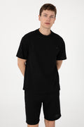 Men's Comfort Fit Crew Neck Black T-Shirt