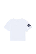 Girls' White Crew Neck T-Shirt