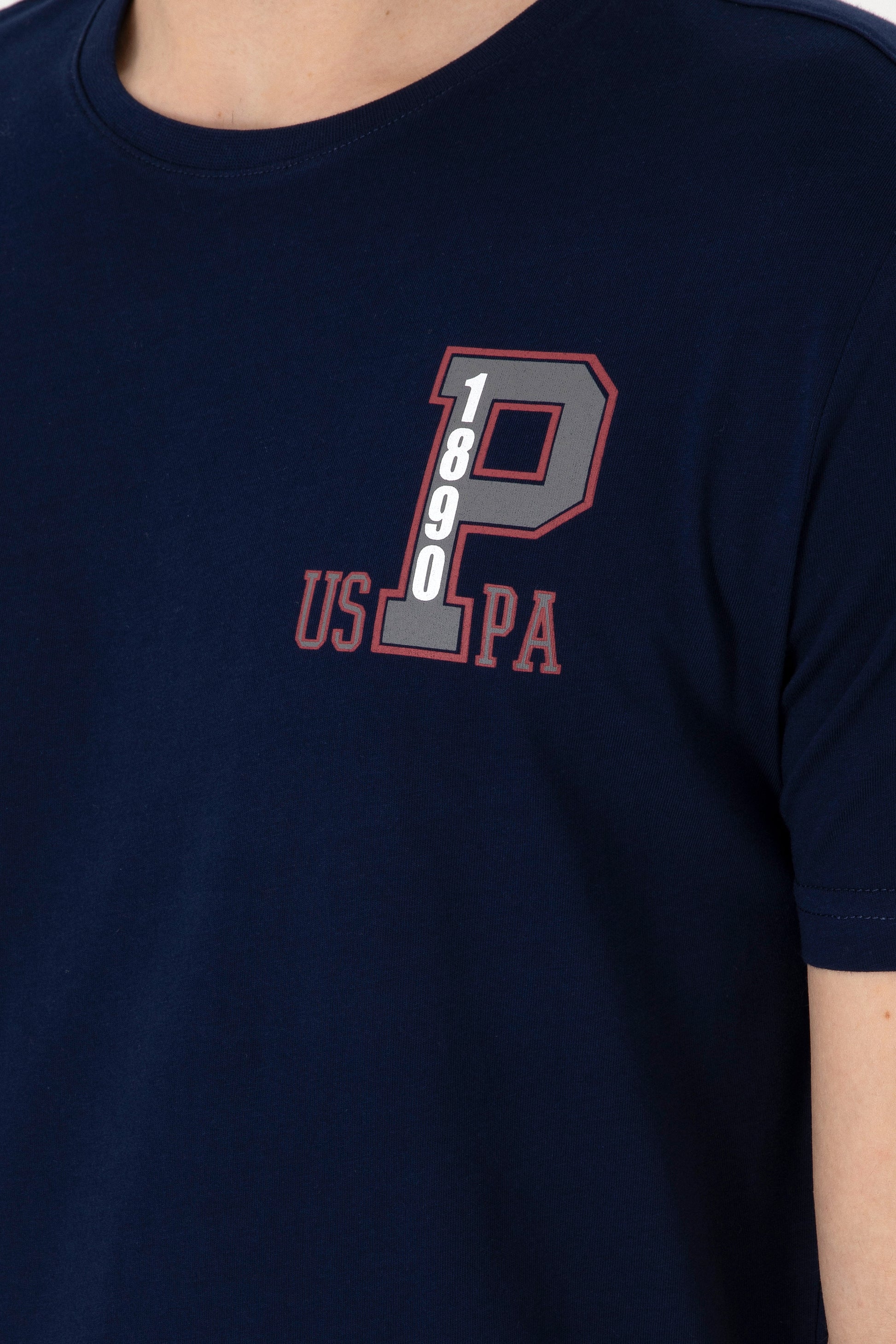 Men's Regular Fit Crew Neck Navy T-Shirt