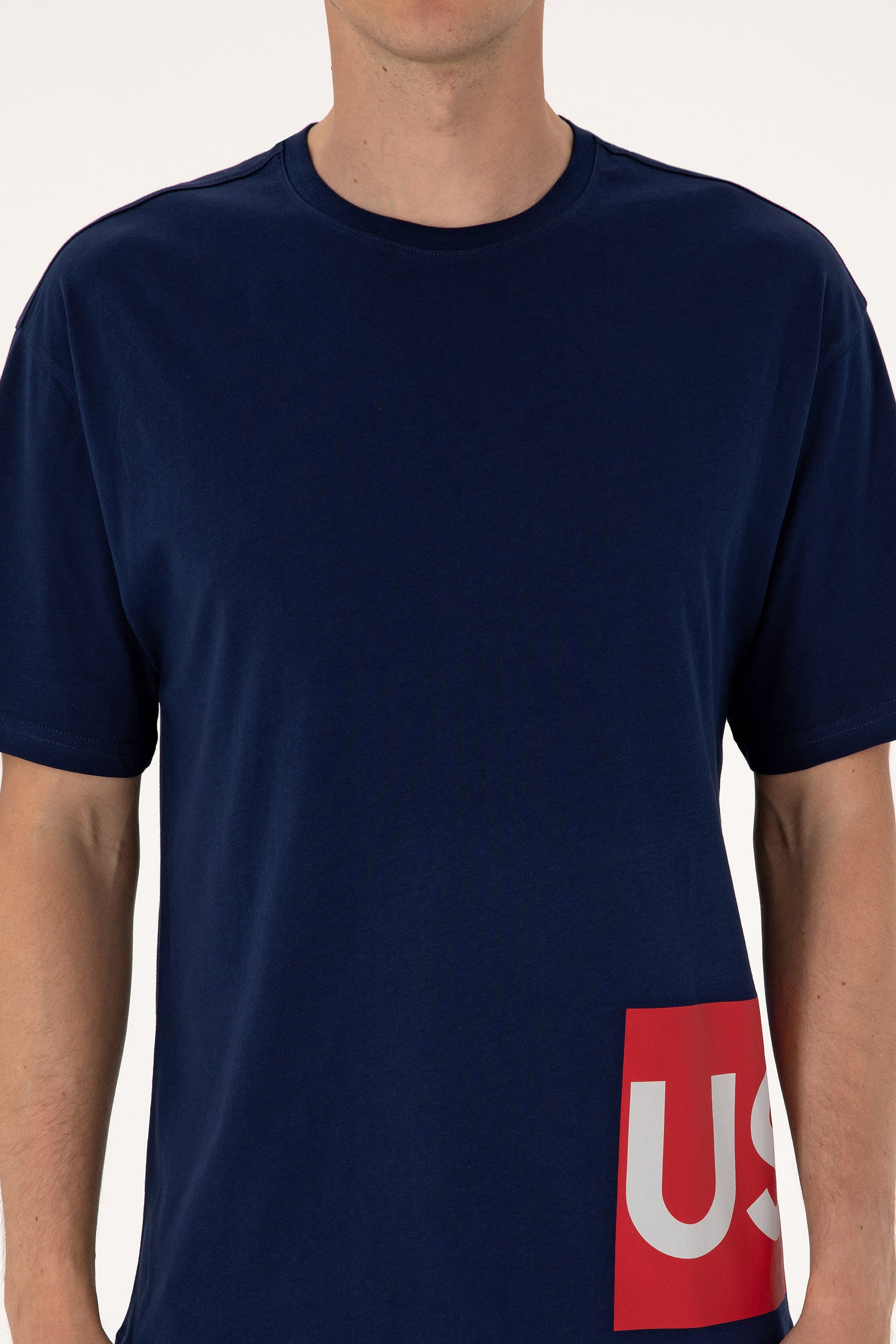 Men's Comfort Fit Crew Neck Navy T-Shirt