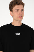 Men's Oversize Fit Crew Neck Black T-Shirt