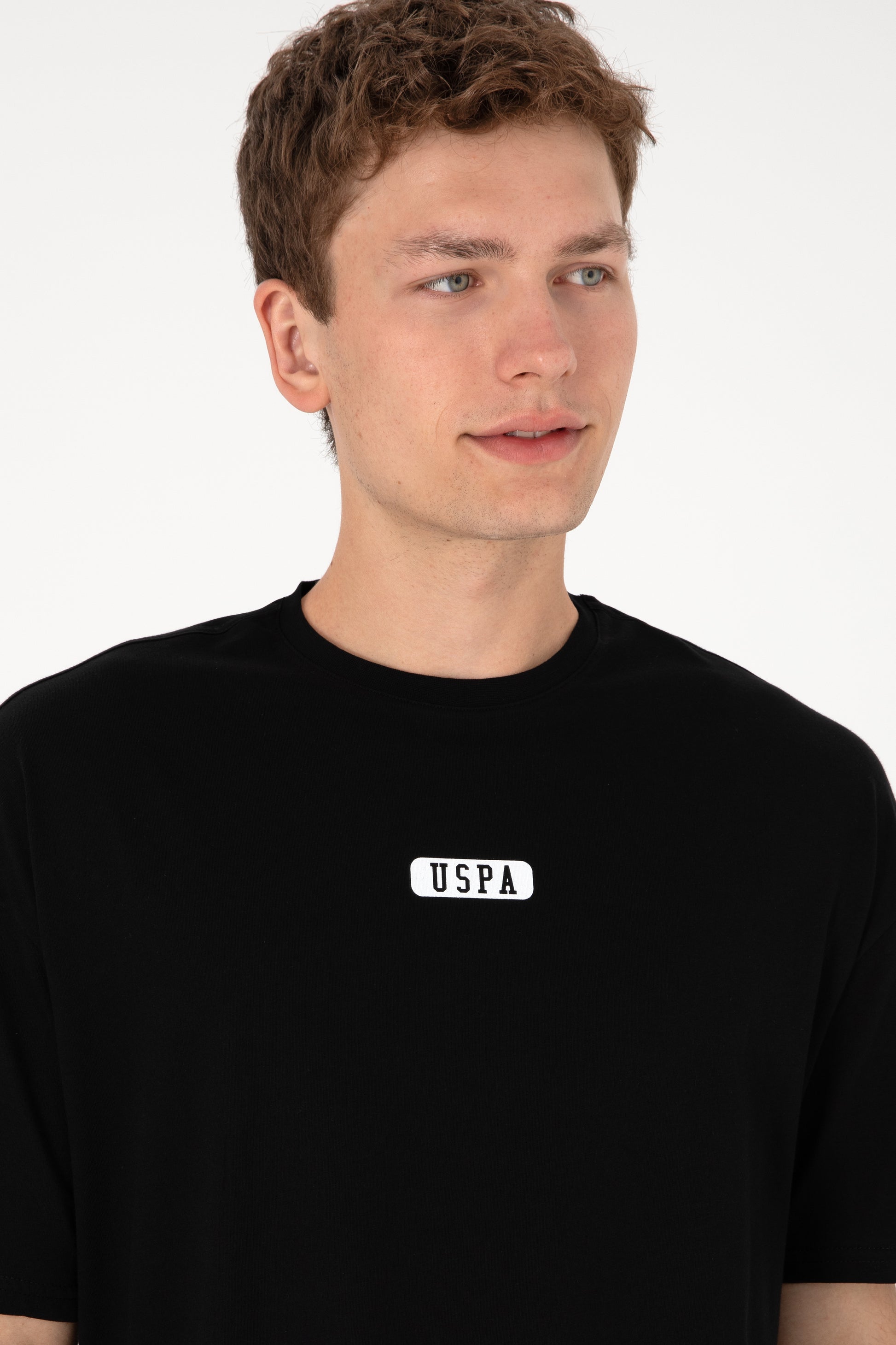 Men's Oversize Fit Crew Neck Black T-Shirt