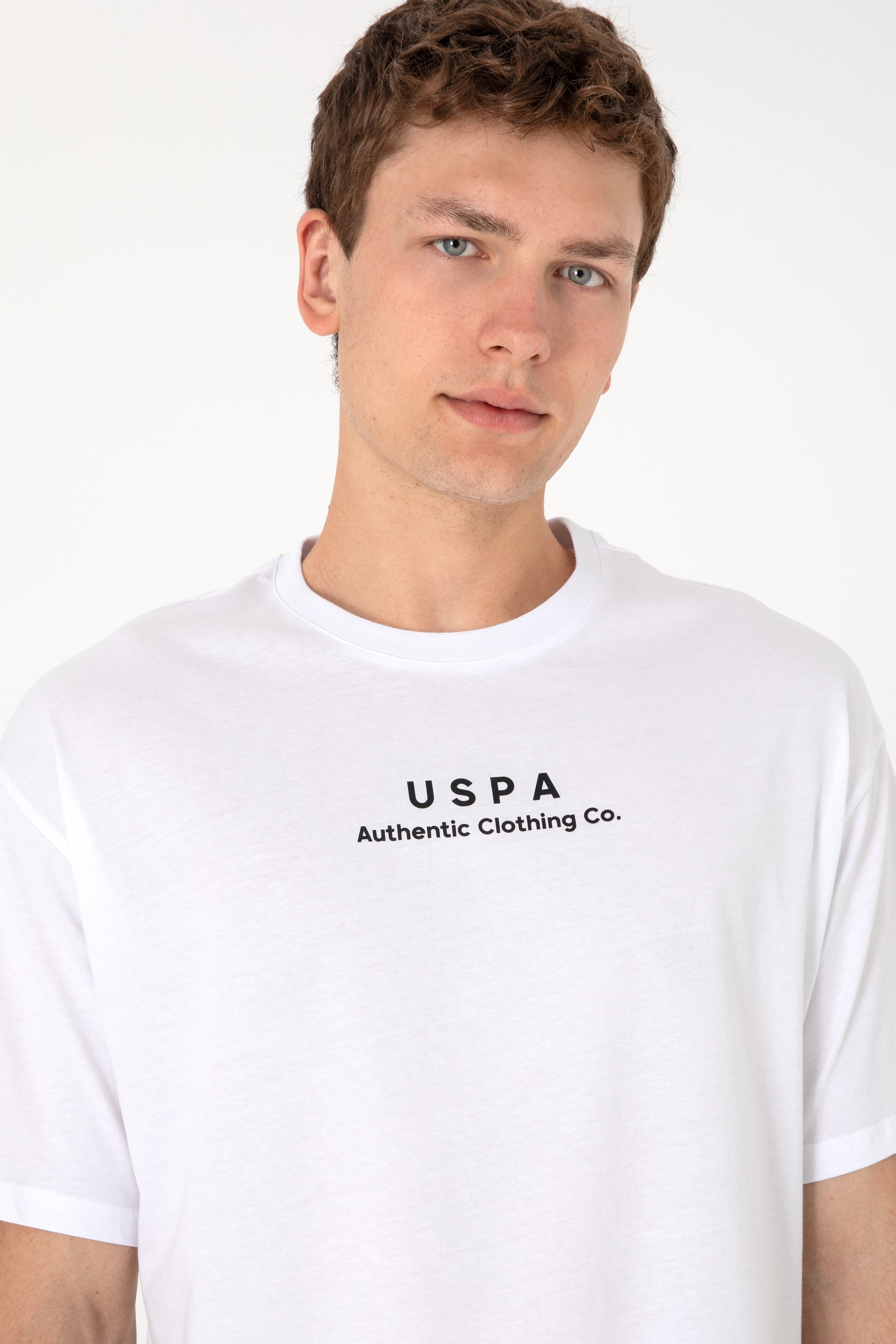 Men's Comfort Fit Crew Neck White T-Shirt