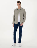 Light Khaki Slim Fit Jean Shirt