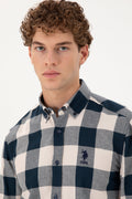 Men's Navy Blue Long Sleeve Shirt
