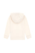 Girls' Cream Zippered Basic Sweatshirt