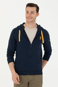 Men's Navy Blue Knitted Cardigan