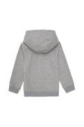 Girls' Grey Melange Zipper Sweatshirt