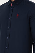 Men's Navy Blue Long Sleeve Shirt