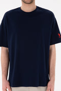 Men's Oversize Fit Crew Neck Navy T-Shirt