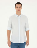 Light Blue Regular Fit Long Sleeve Shirt