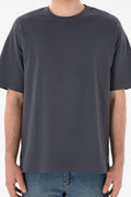 Men's Oversize Fit Crew Neck Anthracite T-Shirt