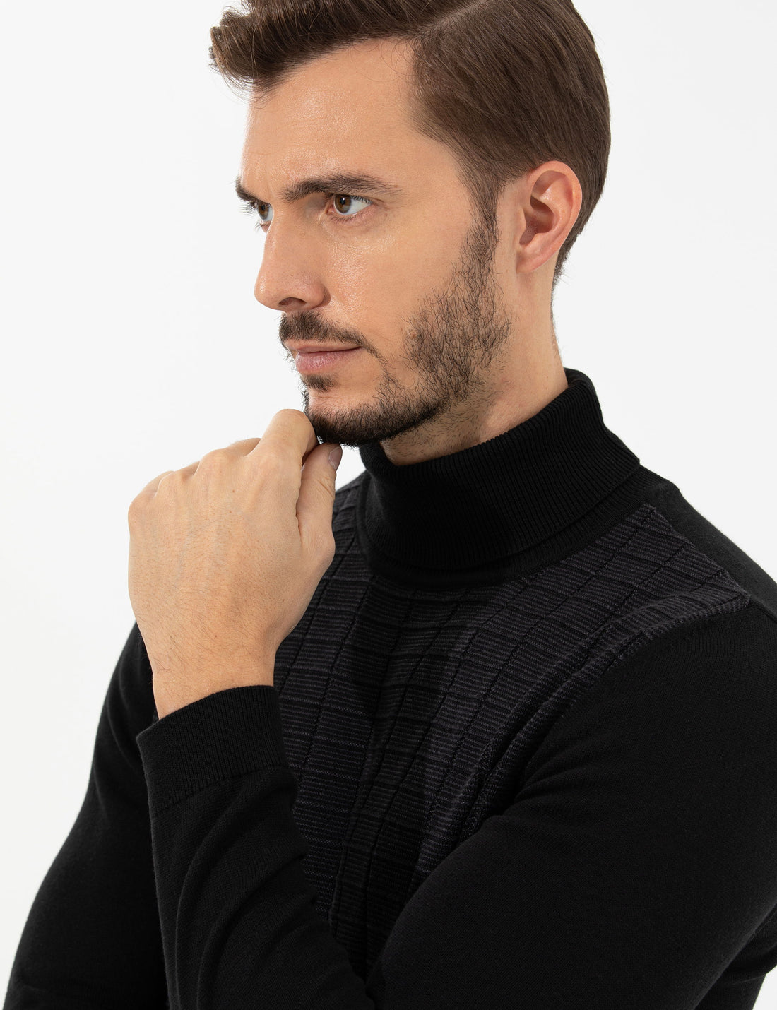 Black Slim Fit Sweater