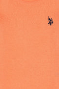 Girls' Salmon Melange Crew Neck Basic Sweater