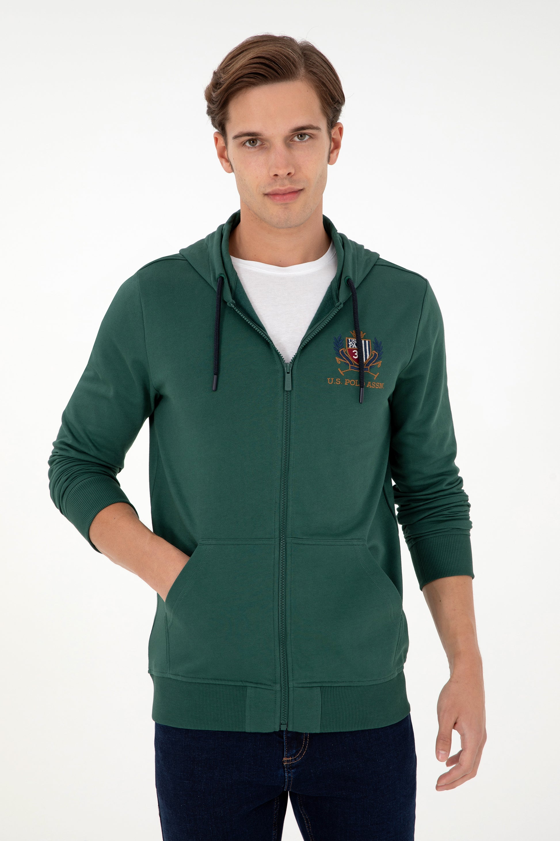 Men's Dark Green Knitted Cardigan