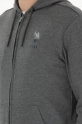 Men's Anthracite Melange Knitted Cardigan