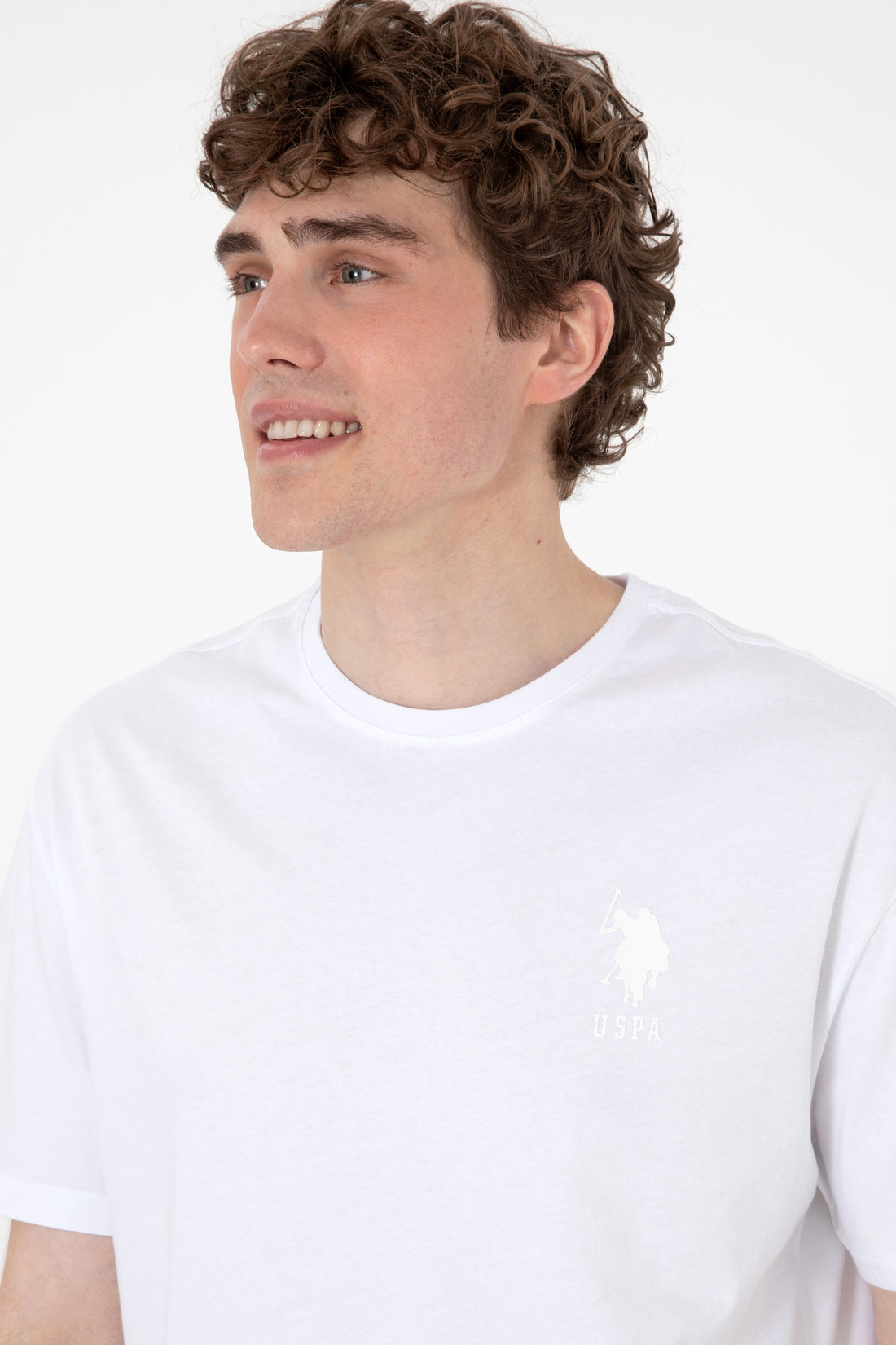 Men's Comfort Fit Crew Neck White T-Shirt