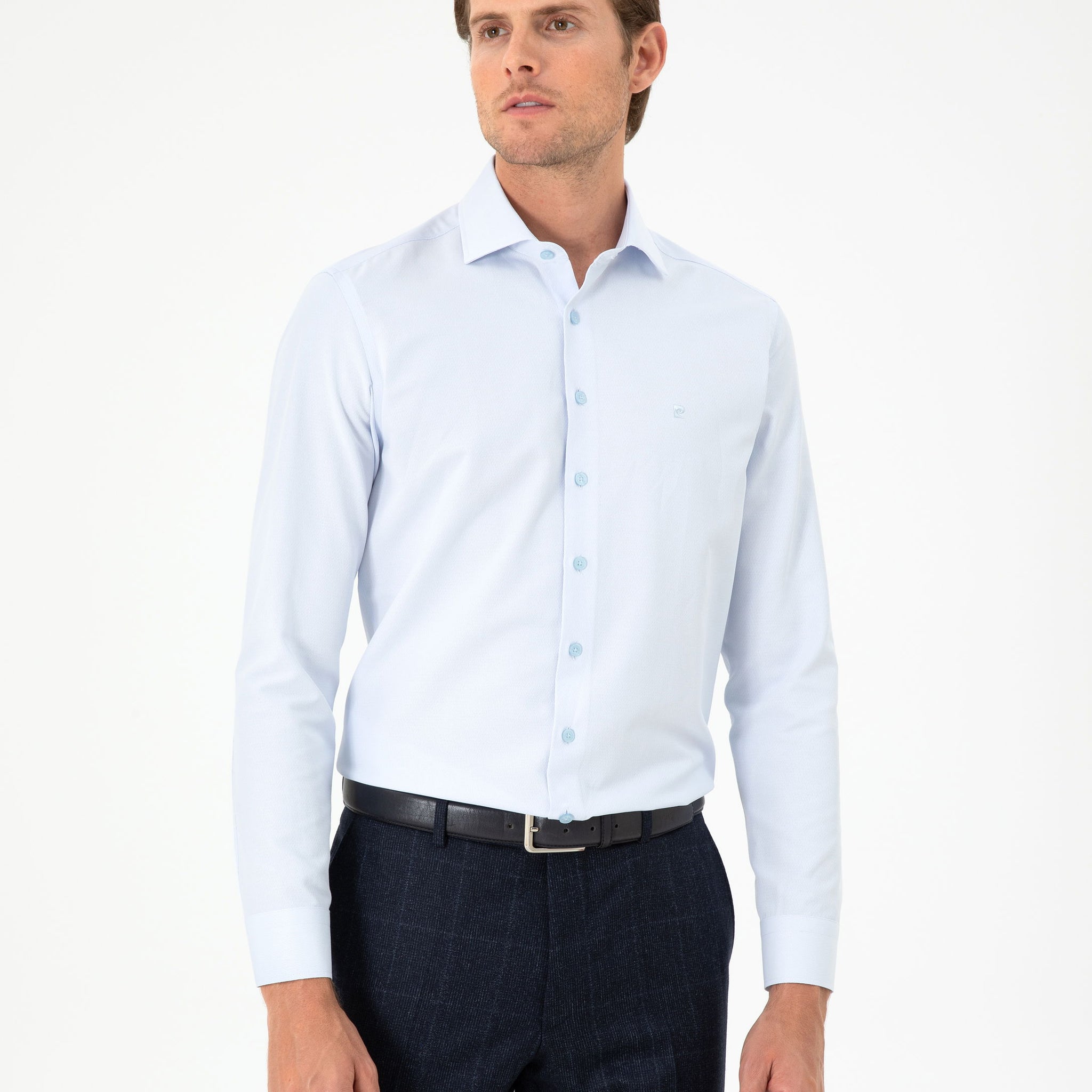 Light Blue Slim Fit Long Sleeve Shirt