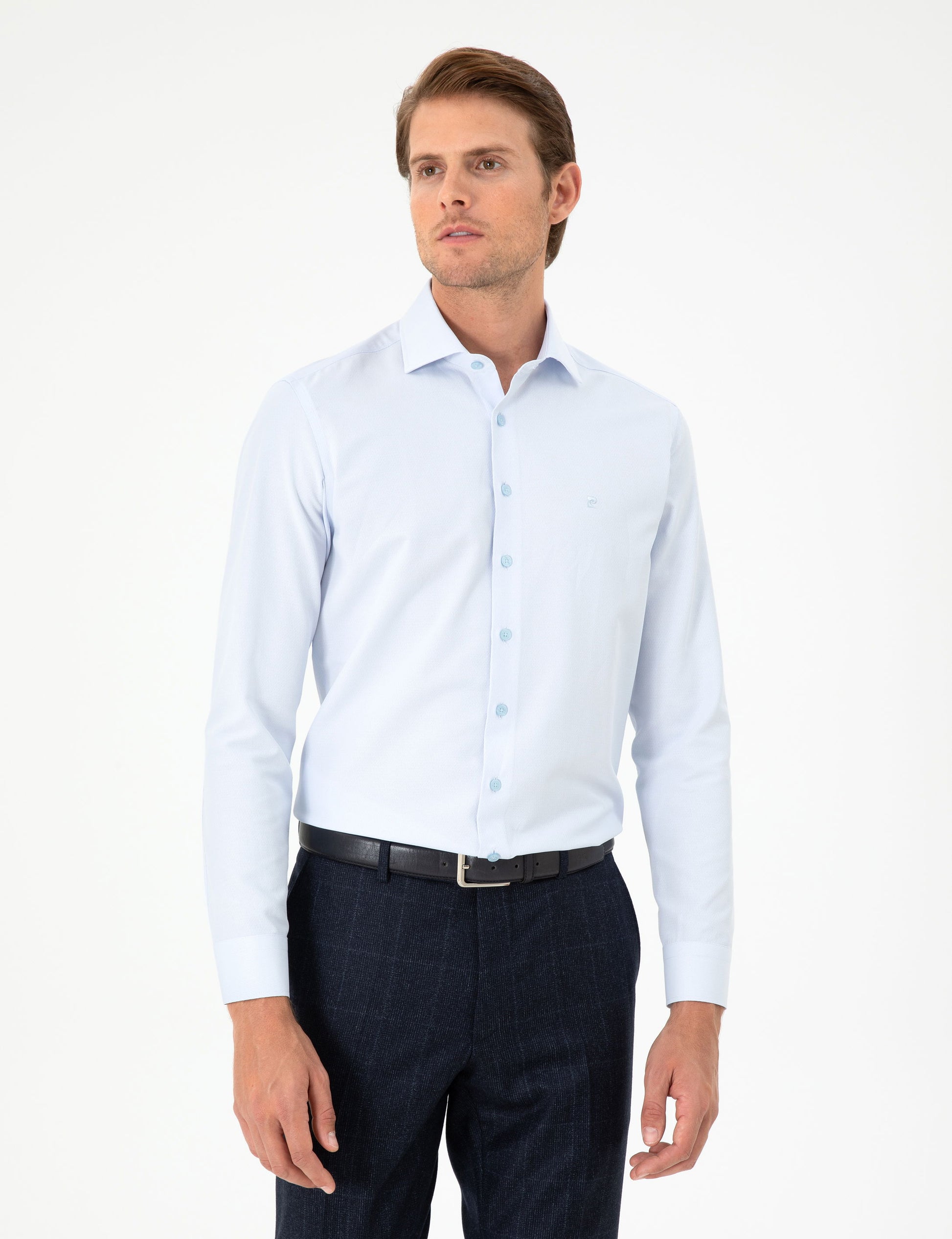 Light Blue Slim Fit Long Sleeve Shirt